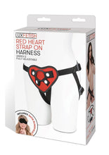 Load image into Gallery viewer, Lux Fetish Red Heart Strap-On Harness Adjustable - Red