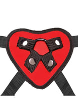 Load image into Gallery viewer, Lux Fetish Red Heart Strap-On Harness Adjustable