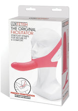 Load image into Gallery viewer, Lux Fetish The Original Facilitator Face Strap-On with Dildo - Pink