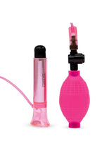 Load image into Gallery viewer, Lux Fetish Vibrating Clitoral Pump with Quick Release - Black/Pink
