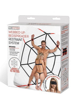 Load image into Gallery viewer, Lux Fetish Webbed Up Bedspreader Restriant System - Black/Red