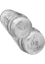 Load image into Gallery viewer, Main Squeeze Pop Off Ultraskyn Compact Masturbator - Pussy and Butt - Clear