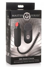 Load image into Gallery viewer, Master Series 28x Dark Chain Rechargeable Silicone Remote Control Urethral Sounding Chain - Black/Red