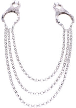 Load image into Gallery viewer, Master Series Affix Triple Chain Nipple Clamps - Metal/Silver