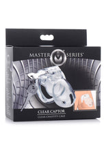 Load image into Gallery viewer, Master Series Clear Captor Chastity Cage with Keys - Clear - Medium