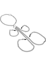 Load image into Gallery viewer, Master Series Collar Nipple and Clit Clamp - Black/Metal/Silver - Set