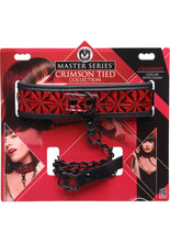 Load image into Gallery viewer, Master Series - Crimson Tied Chained Collar with Leash - Black/Red
