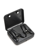 Load image into Gallery viewer, Master Series Dark Grip Vibrating Nipple Clamps - Black