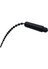 Load image into Gallery viewer, Master Series Dark Rod Vibrating Beaded Silicone Sound - Black