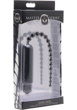 Load image into Gallery viewer, Master Series Dark Rod Vibrating Beaded Silicone Sound - Black
