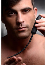 Load image into Gallery viewer, Master Series Dark Rod Vibrating Beaded Silicone Sound