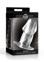 Load image into Gallery viewer, Master Series Dicked Hollow Anal Plug - Clear - Large