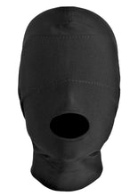 Load image into Gallery viewer, Master Series Disguise Open Mouth Hood with Padded Blindfold
