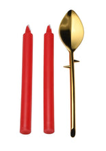 Load image into Gallery viewer, Master Series Drip Sensation Spoon and Drip Candle - Gold/Red - Set