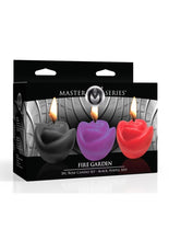 Load image into Gallery viewer, Master Series Fire Garden Rose Candle - Black/Purple/Red - 3 Per Set/Set
