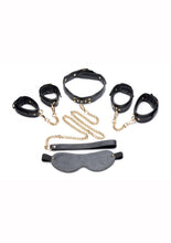 Load image into Gallery viewer, Master Series Golden Submission Bondage - Black/Gold - 4 Piece Kit/Set