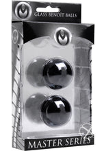 Load image into Gallery viewer, Master Series Jaded Glass Ben Wa Balls - Black/Green