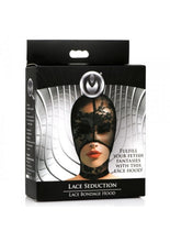 Load image into Gallery viewer, Master Series Lace Seduction Lace Bondage Hood - Black - One Size