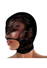Load image into Gallery viewer, Master Series Lace Seduction Lace Bondage Hood