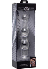 Load image into Gallery viewer, Master Series Mammoth 3 Bumps Glass 10.25in Dildo - Clear