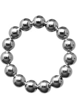 Load image into Gallery viewer, Master Series Meridian Stainless Steel Beaded Cock Ring - Silver - 2in