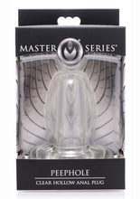 Load image into Gallery viewer, Master Series Peephole Clear Hollow Anal Plug - Clear - Small