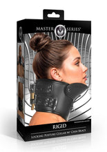 Load image into Gallery viewer, Master Series Rigid Locking Posture Collar with Chin Brace - Black