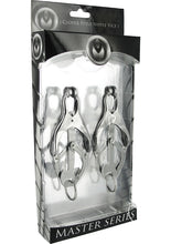 Load image into Gallery viewer, Master Series Ringed Monarch Nipple Vice - Metal/Silver