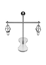Load image into Gallery viewer, Master Series Tower Of Pain Nipple Clamps - Clear/Silver