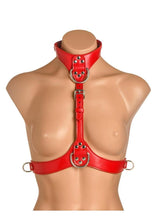 Load image into Gallery viewer, Master Series Vixen Female Chest Vegan Leather Harness