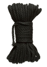 Load image into Gallery viewer, Merci Hogtied Bind and Tie 6mm Hemp Bondage Rope - Black - 50ft