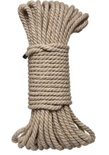 Load image into Gallery viewer, Merci Hogtied Bind and Tie 6mm Hemp Bondage Rope - Tan - 50ft