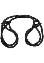 Load image into Gallery viewer, Merci Hogtied Bind and Tie 6mm Hemp Wrist Or Ankle Cuffs - Black