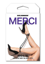 Load image into Gallery viewer, Merci Hogtied Bind and Tie 6mm Hemp Wrist Or Ankle Cuffs - Black