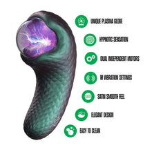 Load image into Gallery viewer, Temptasia Enchanted Serpent Rechargeable Silicone Dual Vibrator