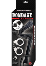 Load image into Gallery viewer, Nasstoys Bondage Whip,feather and Cuffs - Black