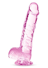 Load image into Gallery viewer, Naturally Yours Crystalline Dildo - Pink/Rose - 6in