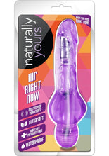 Load image into Gallery viewer, Naturally Yours Mr. Right Now Vibrating Dildo - Purple - 6.5in