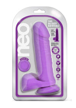Load image into Gallery viewer, Neo Dual Density Dildo - Neon Purple/Purple - 8in