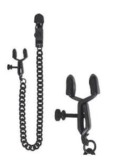 Load image into Gallery viewer, Open Wide Nipple Clamps with Black Chain