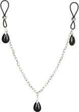 Load image into Gallery viewer, Nipple Play Non Piercing Nipple Chain Jewelry - Black/Onyx