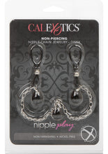 Load image into Gallery viewer, Nipple Play Non Piercing Nipple Chain Jewelry - Black/Onyx