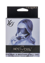 Load image into Gallery viewer, Nocturnal Collection Eye Mask and Breathable Ball Gag - Black