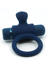 Load image into Gallery viewer, Nu Sensuelle Silicone Bullet Ring Rechargeable Vibrating Cock Ring - Blue/Navy Blue