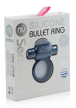 Load image into Gallery viewer, Nu Sensuelle Silicone Bullet Ring Rechargeable Vibrating Cock Ring - Blue/Navy Blue