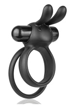 Load image into Gallery viewer, Ohare XL Vibrating Double Cock Ring - Black/Blue