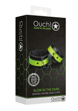 Load image into Gallery viewer, Ouch Ankle Cuffs - Black/Glow In The Dark/Green