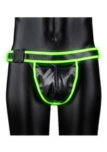 Load image into Gallery viewer, Ouch! Buckle Jock Strap - Black/Glow In The Dark/Green - Medium/Small