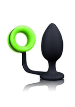 Load image into Gallery viewer, Ouch! Butt Plug with Cock Ring Silicone - Glow In The Dark/Green