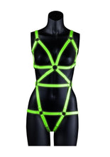 Load image into Gallery viewer, Ouch! Full Body Harness - Glow In The Dark/Green - Large/XLarge